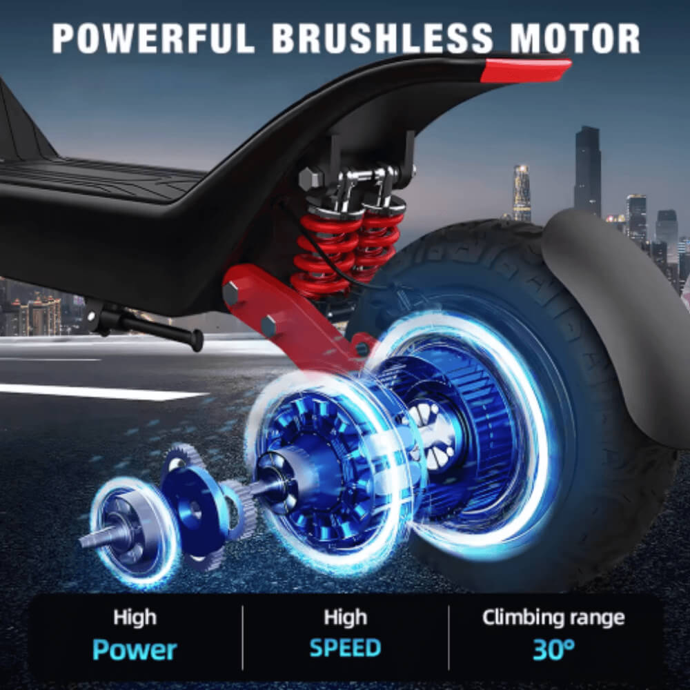 Kixin X10 Offroad Elscooter 48V 17.2 Ah 1000W Scootly