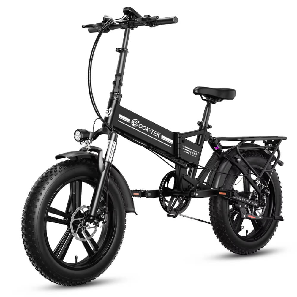 OOK-TEK Hopfällbar El-Cykel  250W 48V 15Ah | 20" Fatire  ElCykel 25km/h 80km Räckvidd Scootly