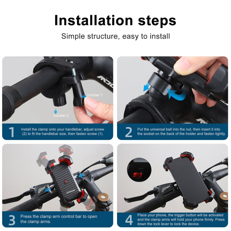 JOYROOM JR-ZS288 Bike Mobile Phone Mount Holder JOYROOM