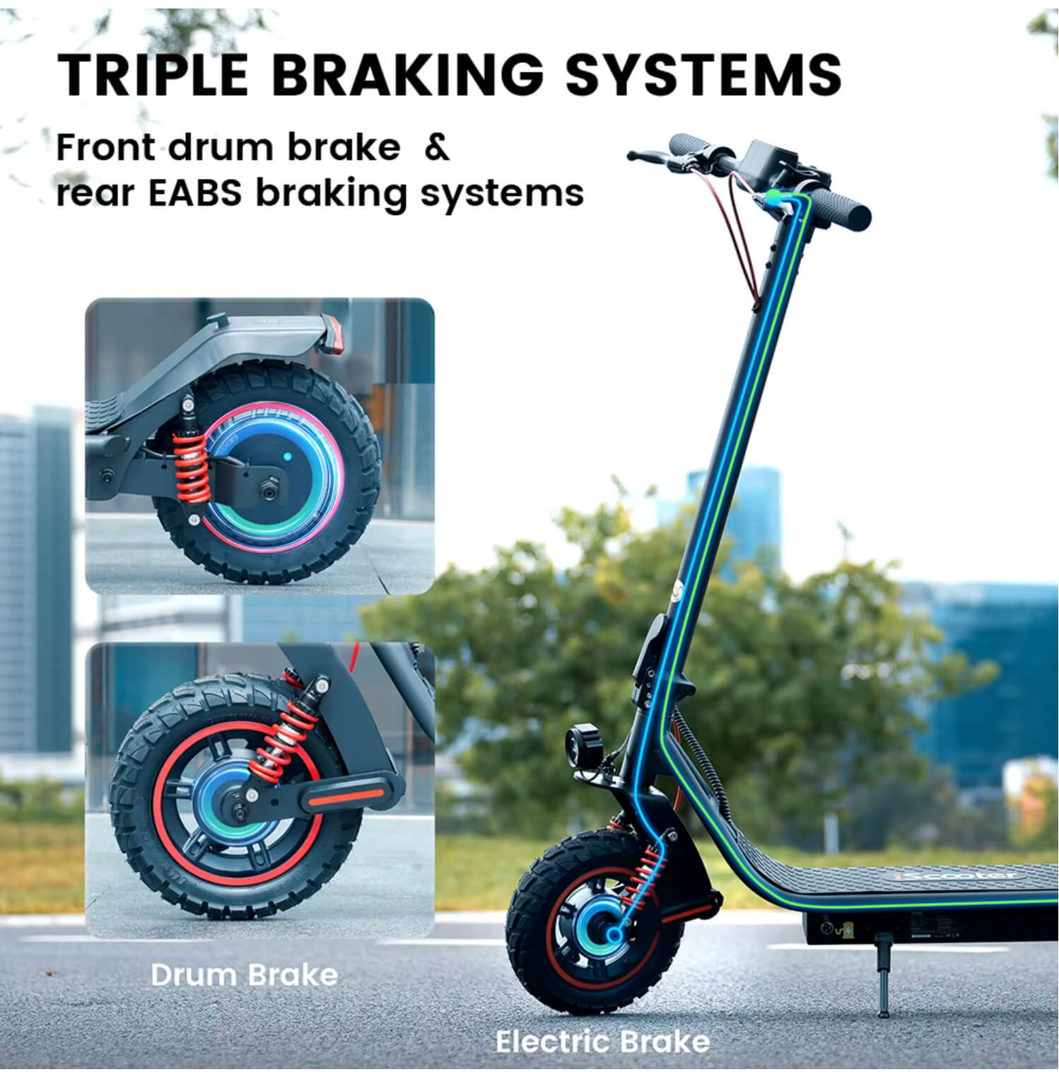 iScooter i10 Pro – Elscooter 800W, 60km räckvidd, 45km/h Scootly