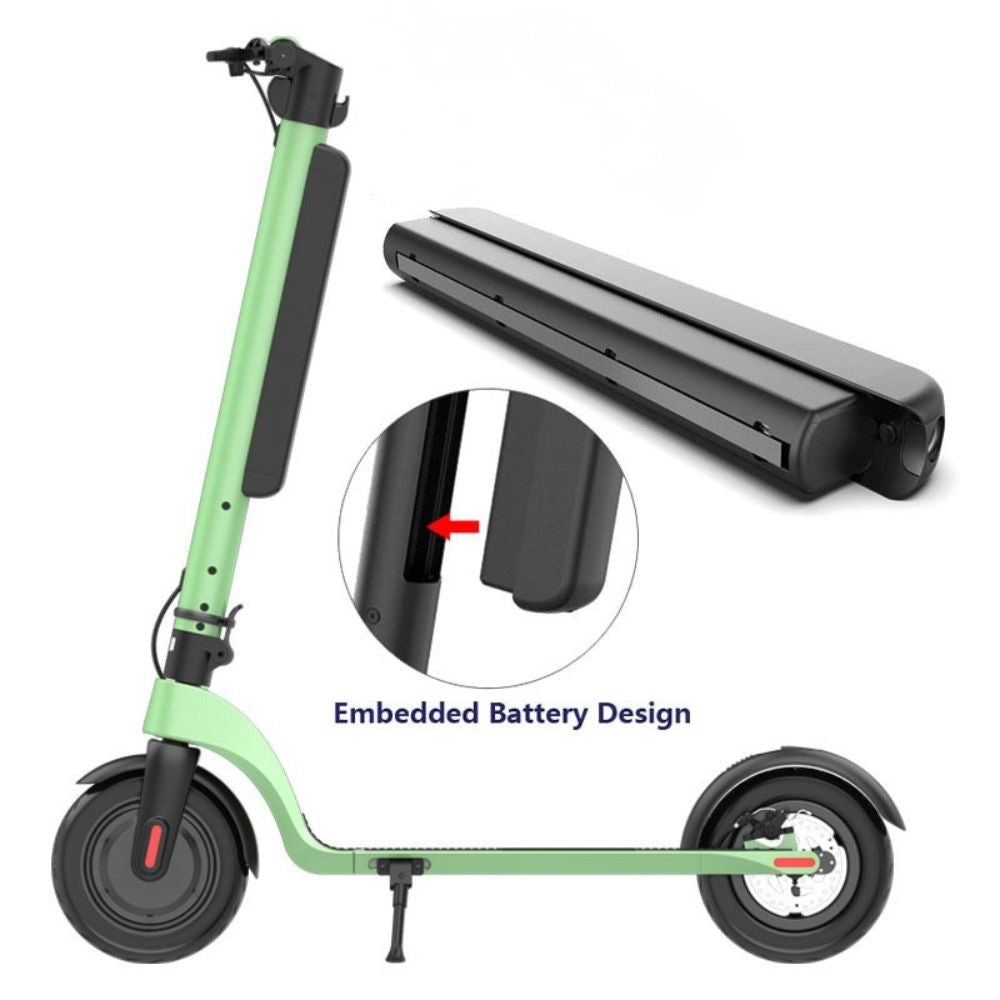 Elscooter 10” med avtagbart 10Ah batteri – Vikbar stadsscooter Scootly