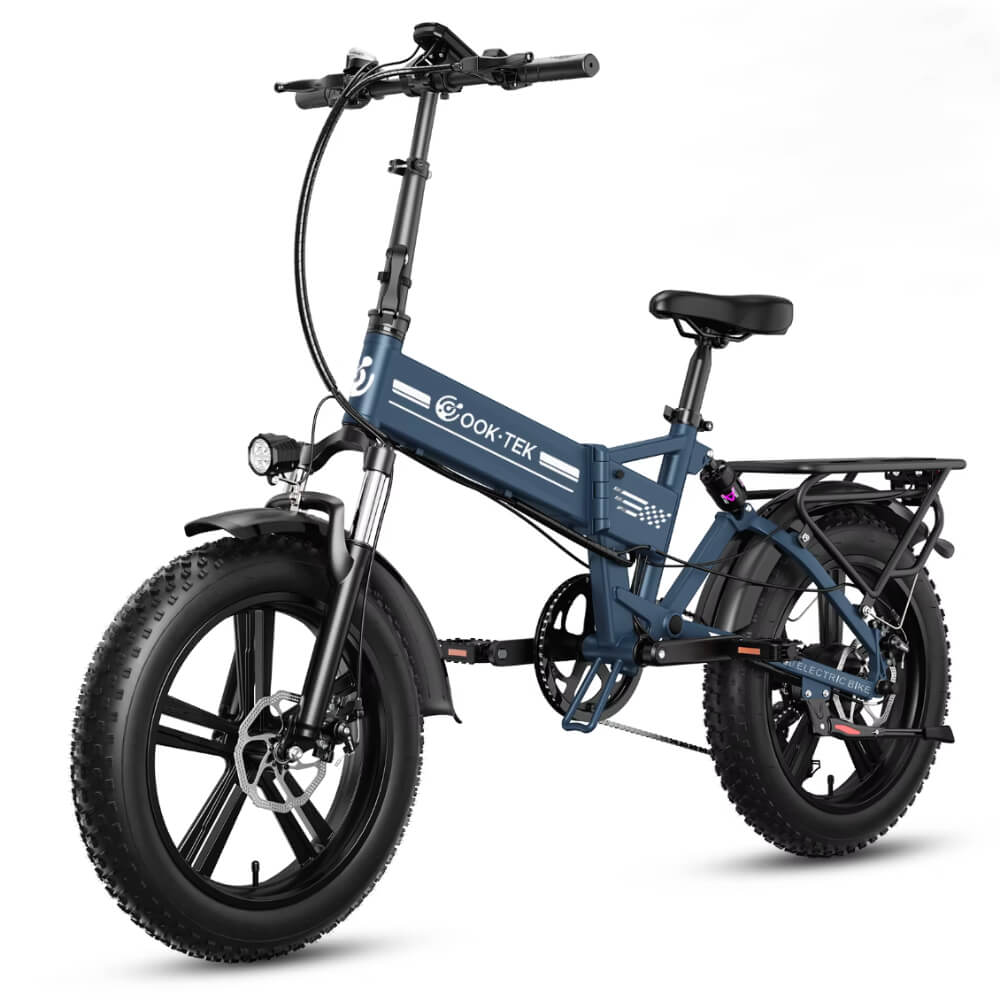 OOK-TEK Hopfällbar El-Cykel  250W 48V 15Ah | 20" Fatire  ElCykel 25km/h 80km Räckvidd Scootly