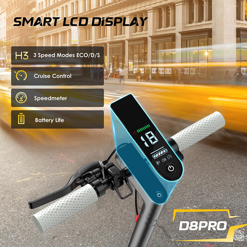 OOK-TEK D8 Pro – Kompakt elscooter 350W, 25 km/h, 30 km räckvidd Scootly