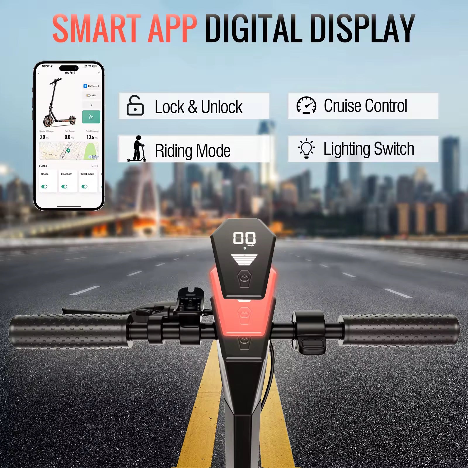 Elscooter Bäst i Test 2025 – OOK-TEK V10 500W (25 km/h, 30 km räckvidd) Scootly