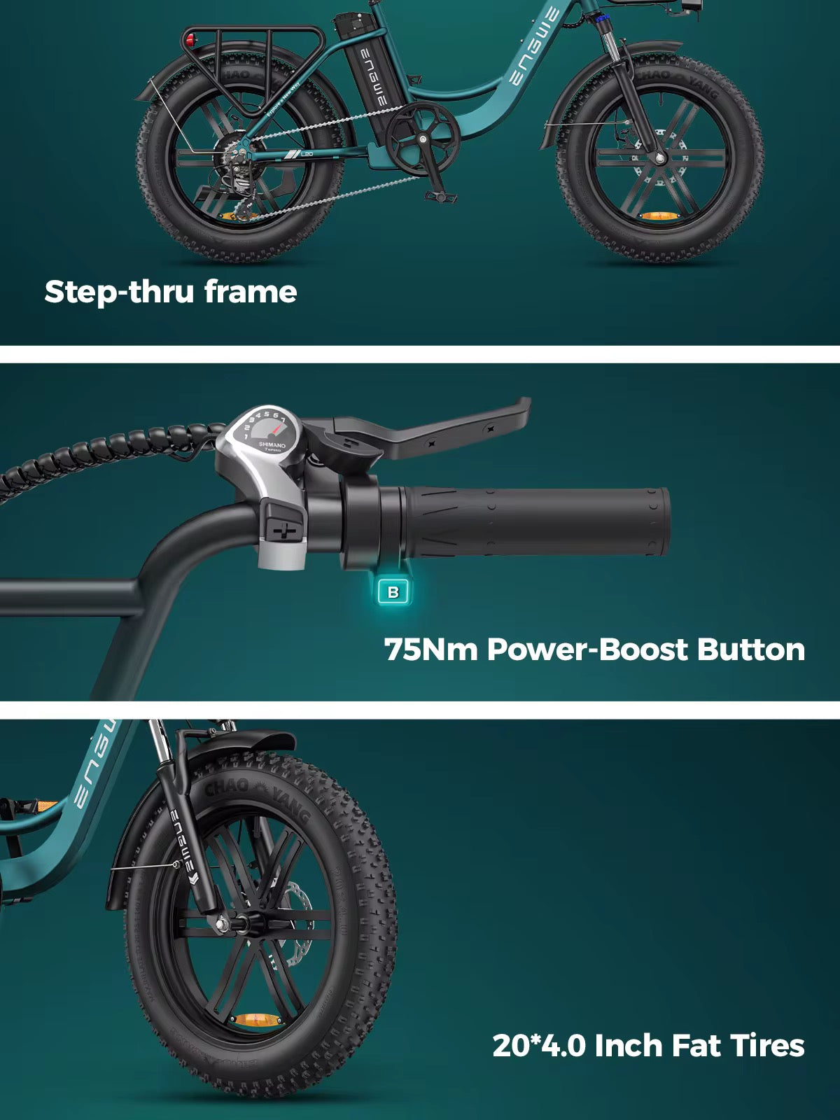 ENGWE L20 (EU) Elcykel 250W – 48V 13Ah, 75Nm, upp till 126 km räckvidd Scootly