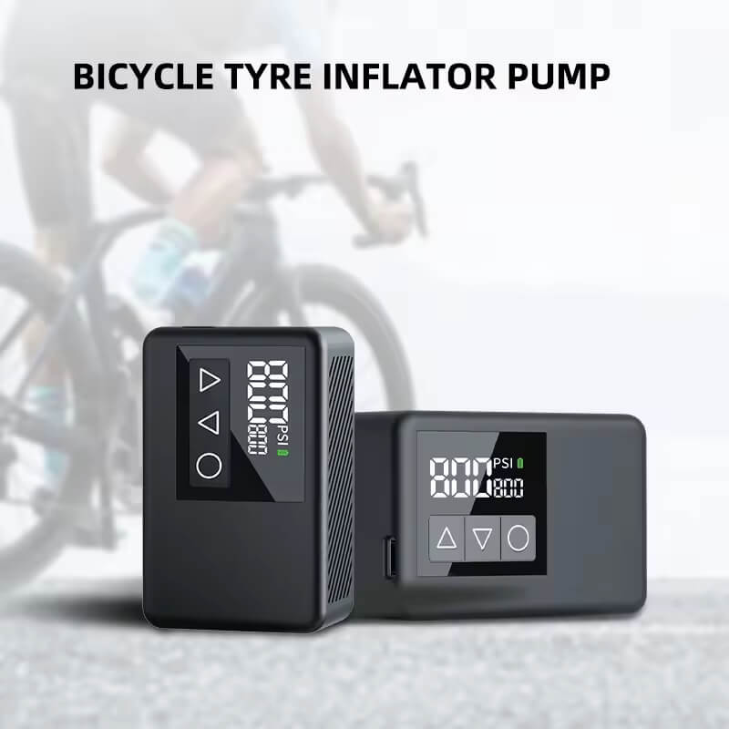 Elektrisk Batteri Däckpump Upptill 8 Bars tryck – bärbar 5V med tryckmätare & auto-stop Scootly