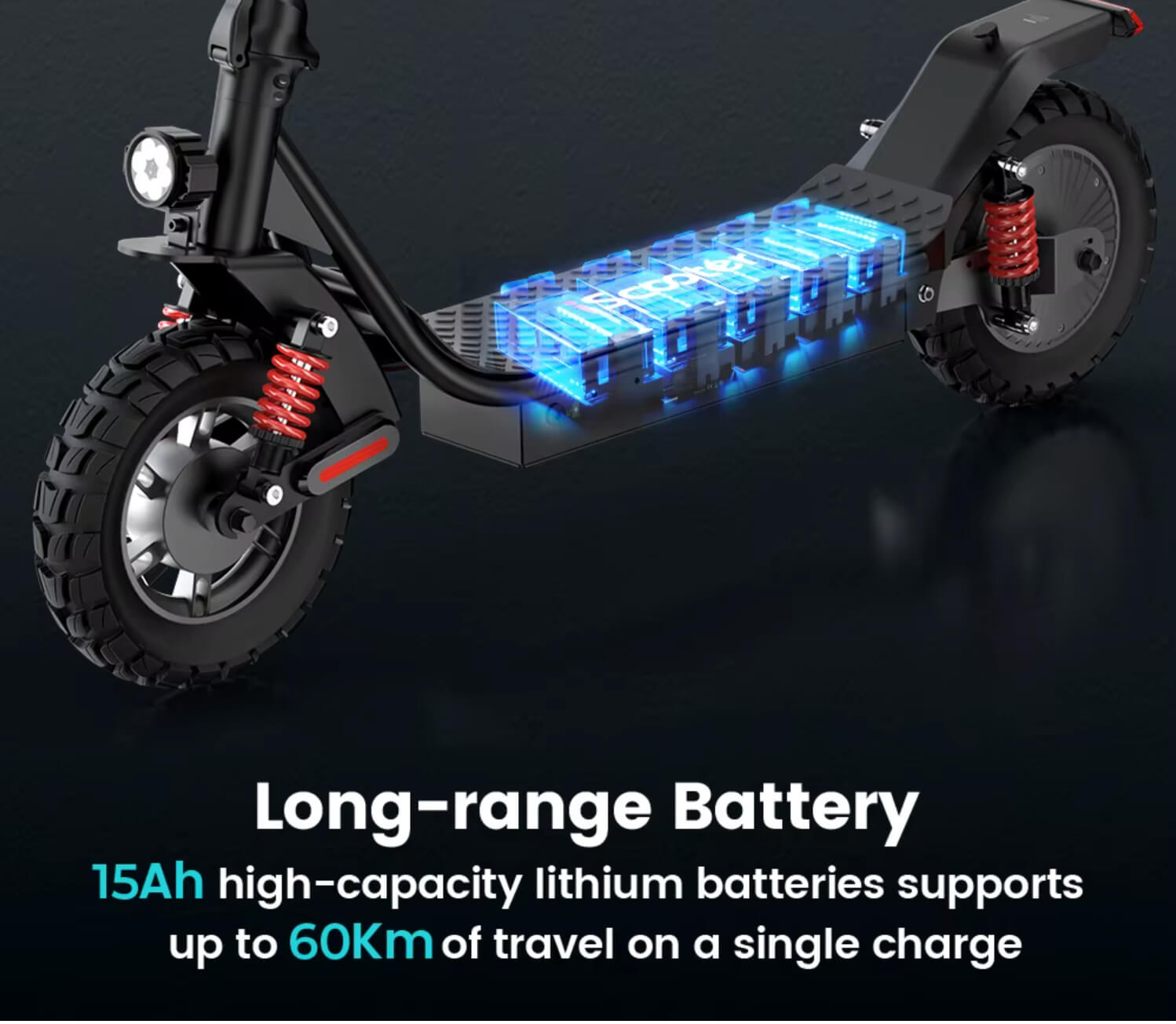 iScooter i10 Pro – Elscooter 800W, 60km räckvidd, 45km/h Scootly