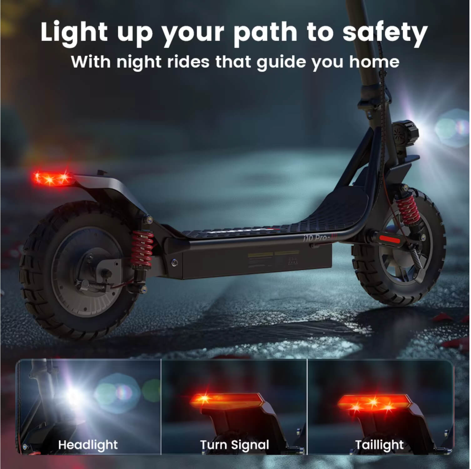 iScooter i10 Pro – Elscooter 800W, 60km räckvidd, 45km/h Scootly