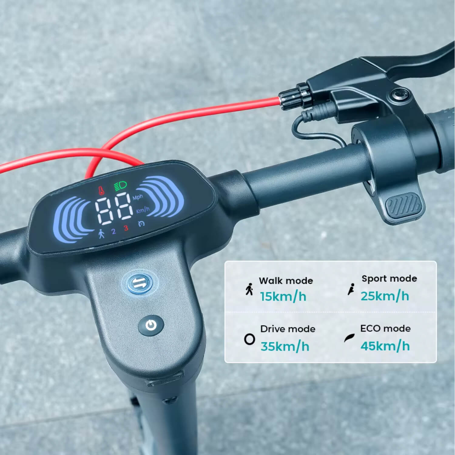 iScooter i10 Pro – Elscooter 800W, 60km räckvidd, 45km/h Scootly