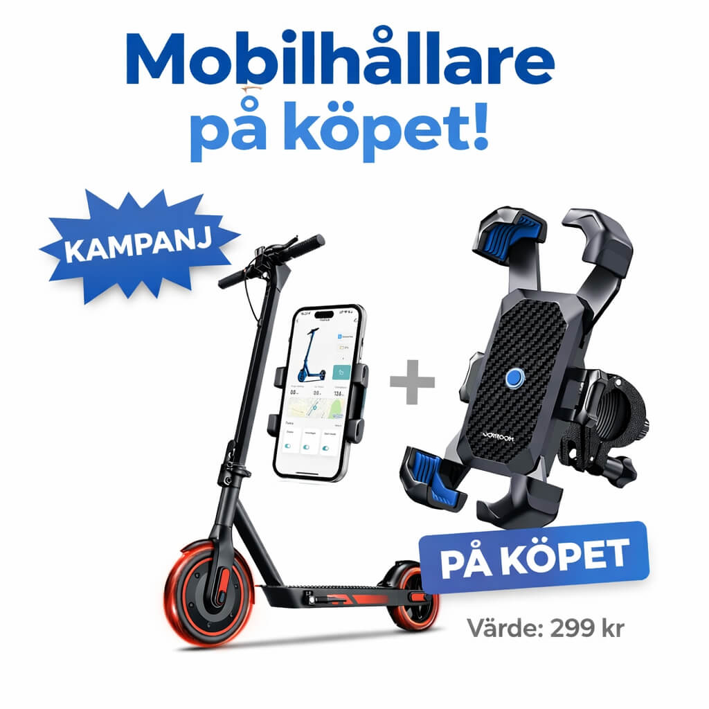 Elscooter OOK-TEK V10 Pro 600W –  Elsparkcykel 25km/h, 40km räckvidd (15Ah) Scootly