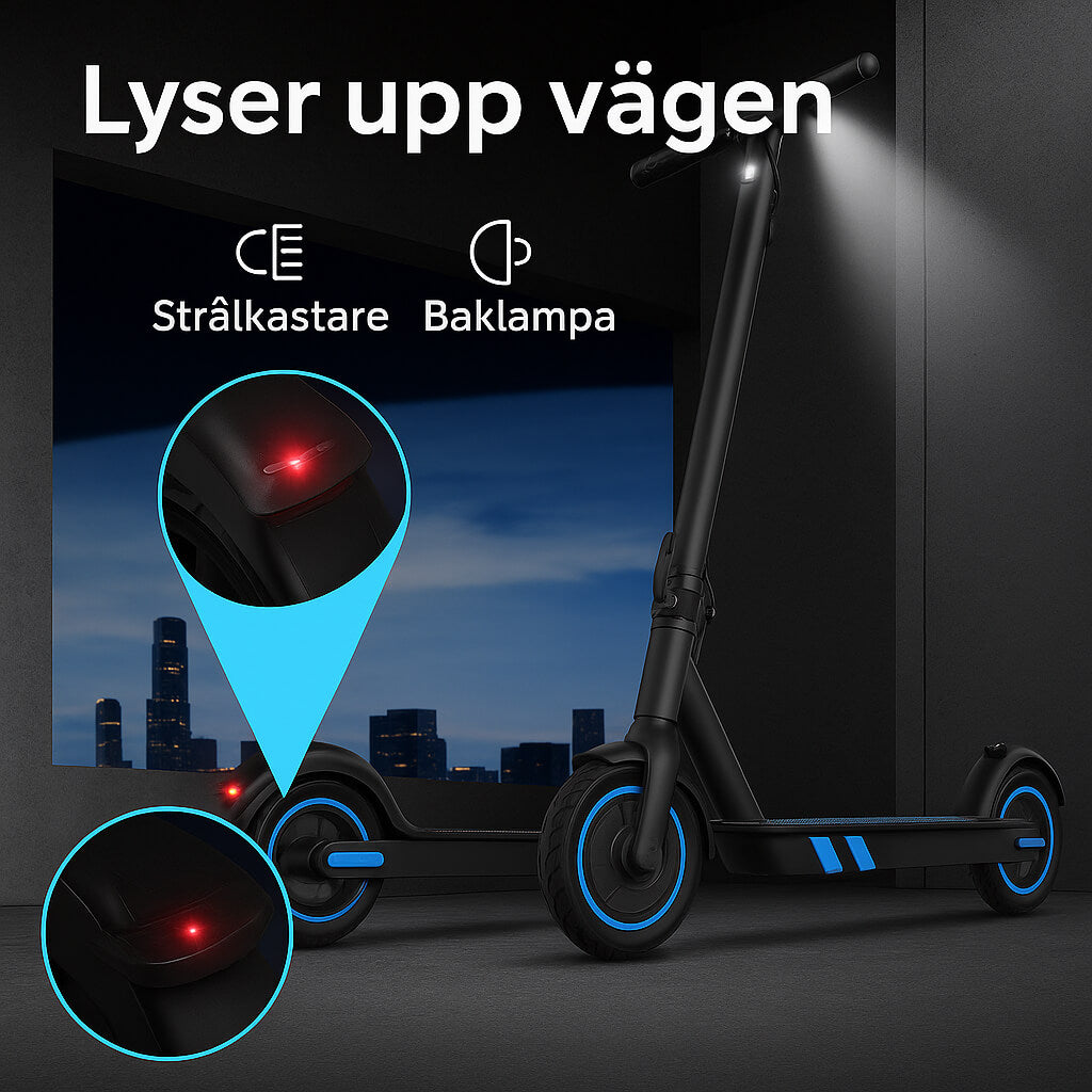V10 El-Scooter 500W – 10.5Ah 36V Testvinnare 2025 hos TestProffs Scootly