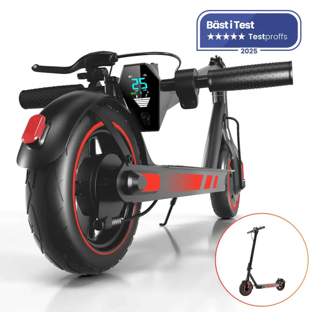 V10 El-Scooter 500W – 10.5Ah 36V | Testvinnare 2025 hos TestProffs Scootly