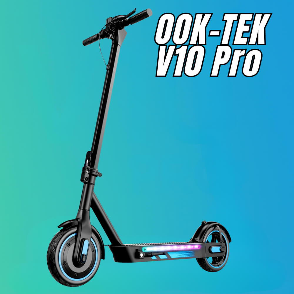 OOK-TEK V10 Pro El-Scooter 600W  25km/h – 15 Ah, 36V Kraftfull Elsparkcykel 40km lång räckvidd Scootly