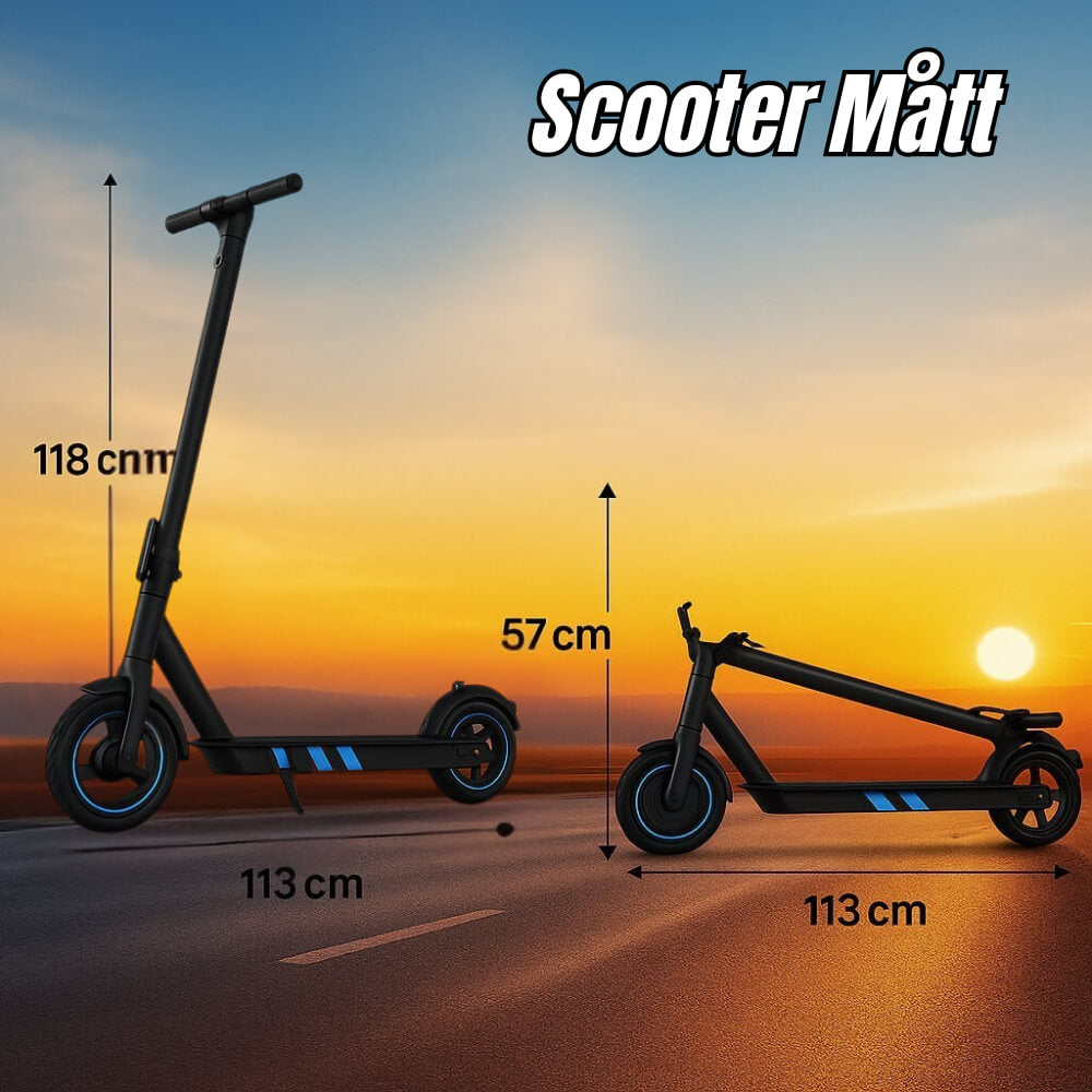 V10 El-Scooter 25km/h 500W – 10.5Ah 36V Testvinnare 2025 hos TestProffs Scootly