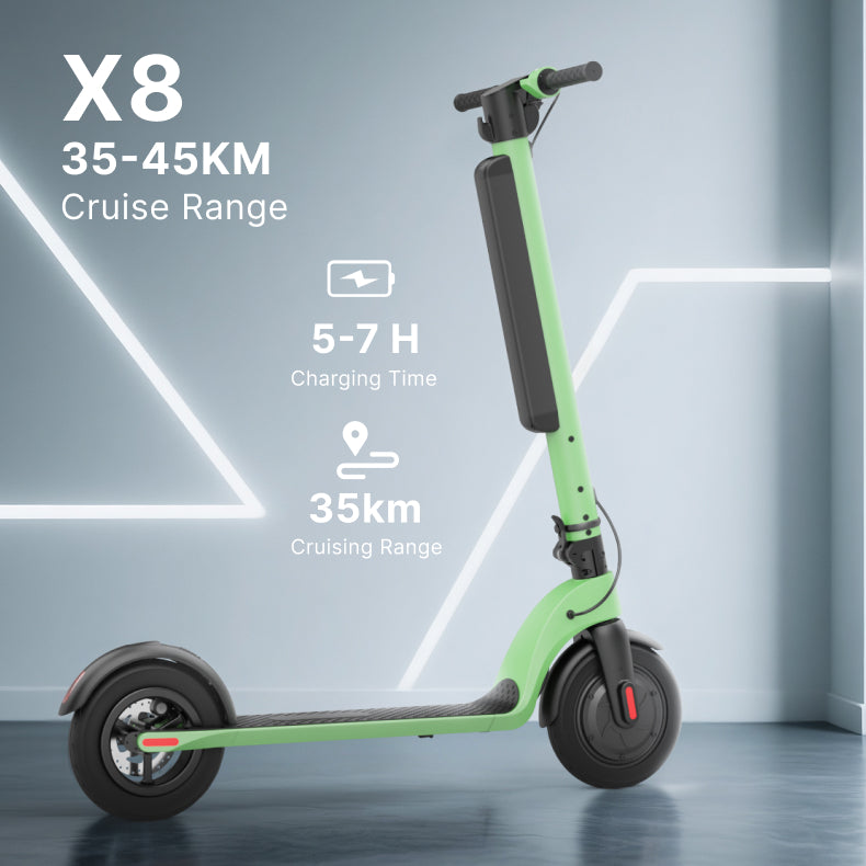 Elscooter 10” med avtagbart 10Ah batteri – Vikbar stadsscooter Scootly